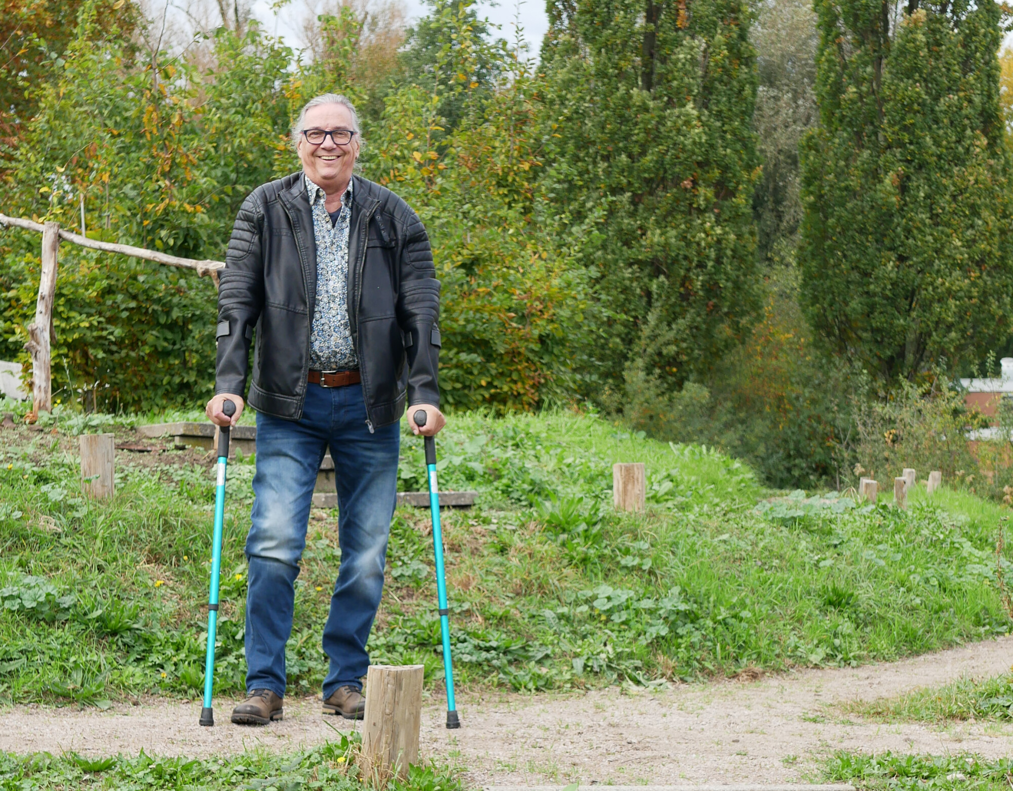 Paul bovenaan trap in Beleeftuin 1