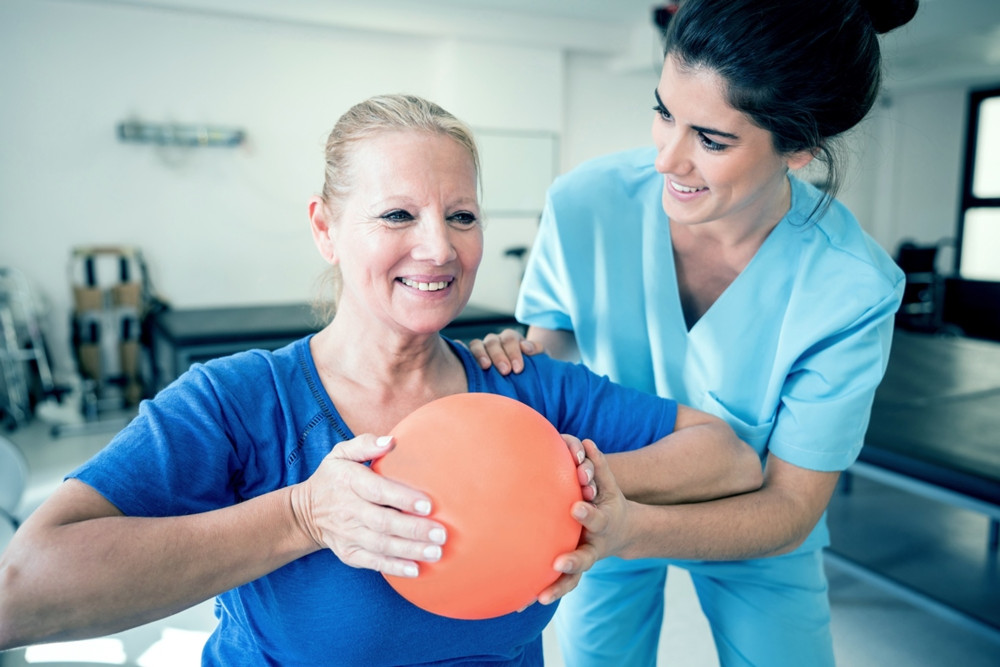 Patient houdt bal vast